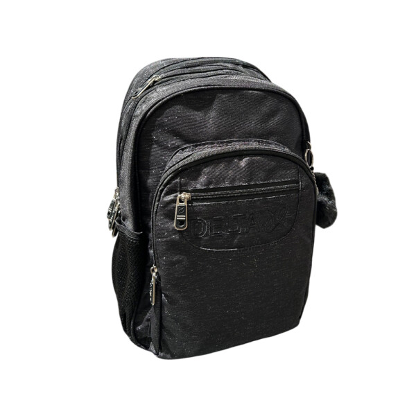 Mochila escolar espalda 17" con útiles Negro
