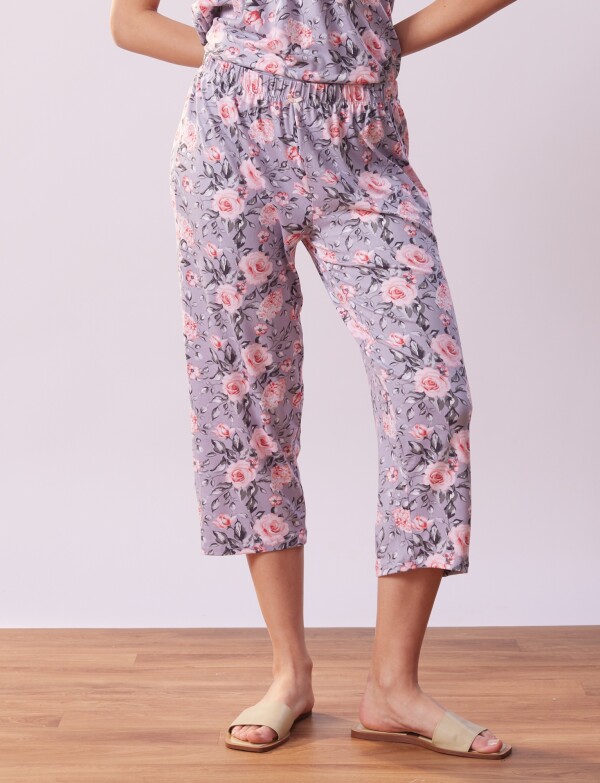 Pijama C/capri GRIS/MULTI