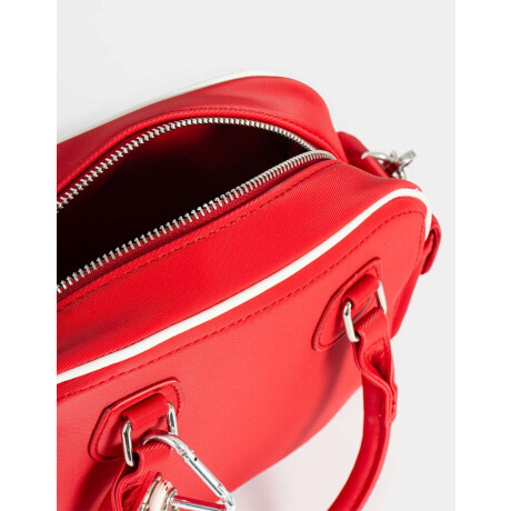 Cartera Bowling Con Charm Rojo Burdeaux