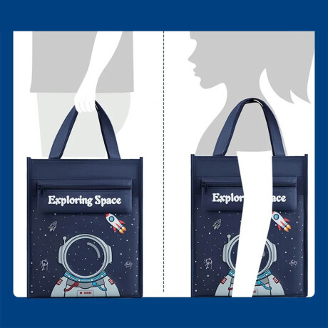 Bolso Escolar P/útiles Multiuso Cartuchera Infantil Azul