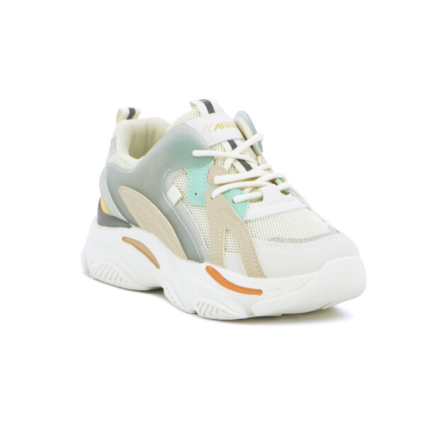 Austral Calzado Casual Ariadna C/plataforma Acordonado - Gris-beige Gris-beige