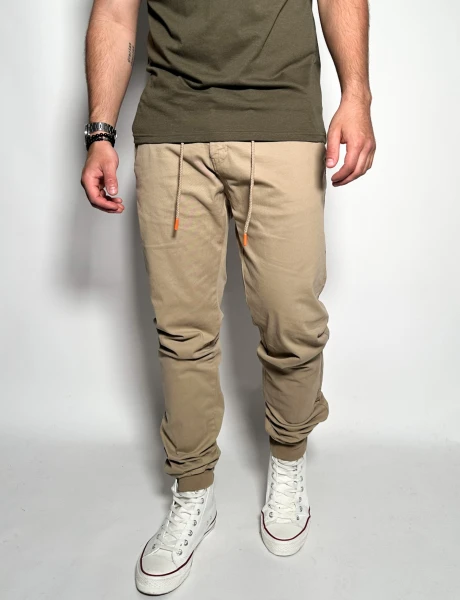 Pantalon con puño Jonas Beige