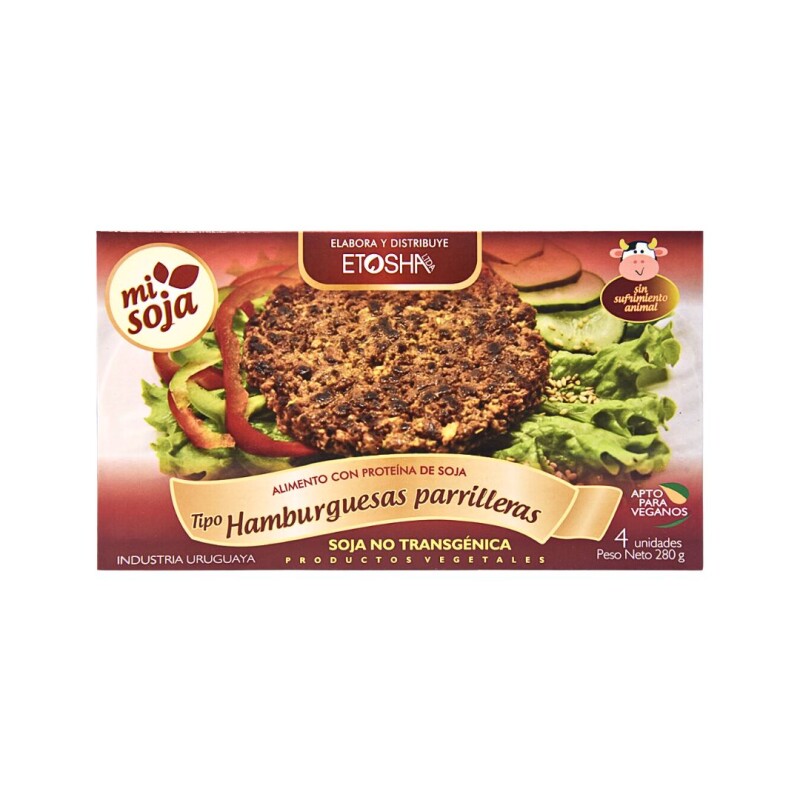 Hamburguesa Parrillera de Soja Mi Soja - 4 uds. - 340 g Hamburguesa Parrillera de Soja Mi Soja - 4 uds. - 340 g