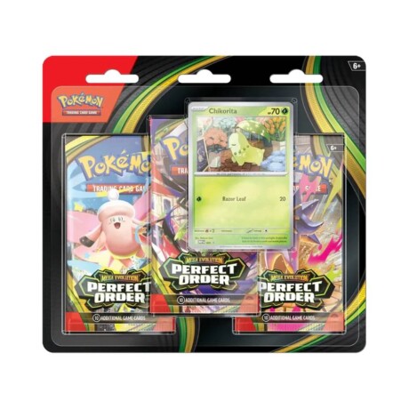 PREVENTA - Pokemon 3 booster Blister - Mega Evolution 3 - Perfect Order PREVENTA - Pokemon 3 booster Blister - Mega Evolution 3 - Perfect Order