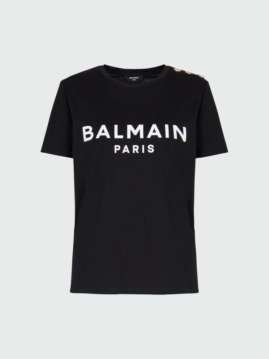 BALMAIN - T-SHIRT CLÁSICA ESTAMPADO PARIS 