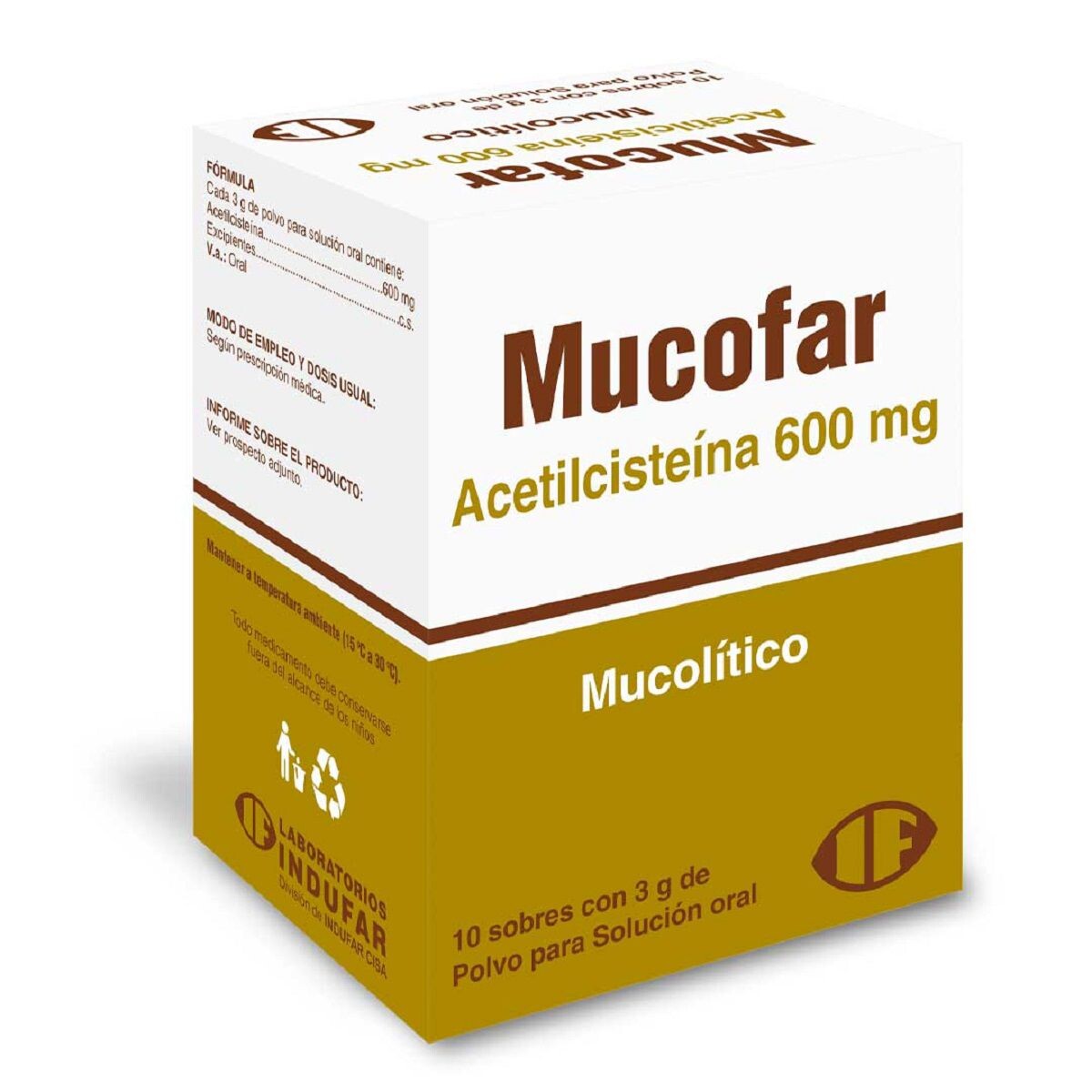 MUCOFAR ACETILCISTEINA CJ X 10 SOBRES 