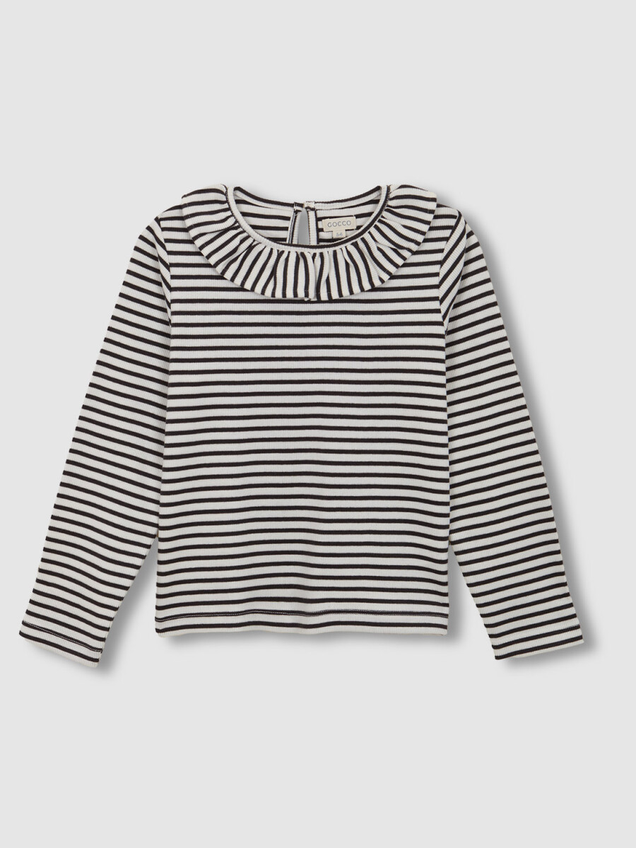 Camiseta De Rayas Antracita