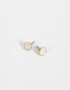 Aros Pasantes Con glitter Aros Con Glitter - Dorado
