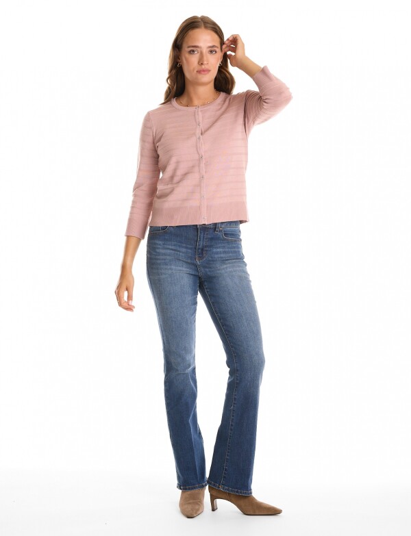 Cardigan Basico ROSA OSCURO