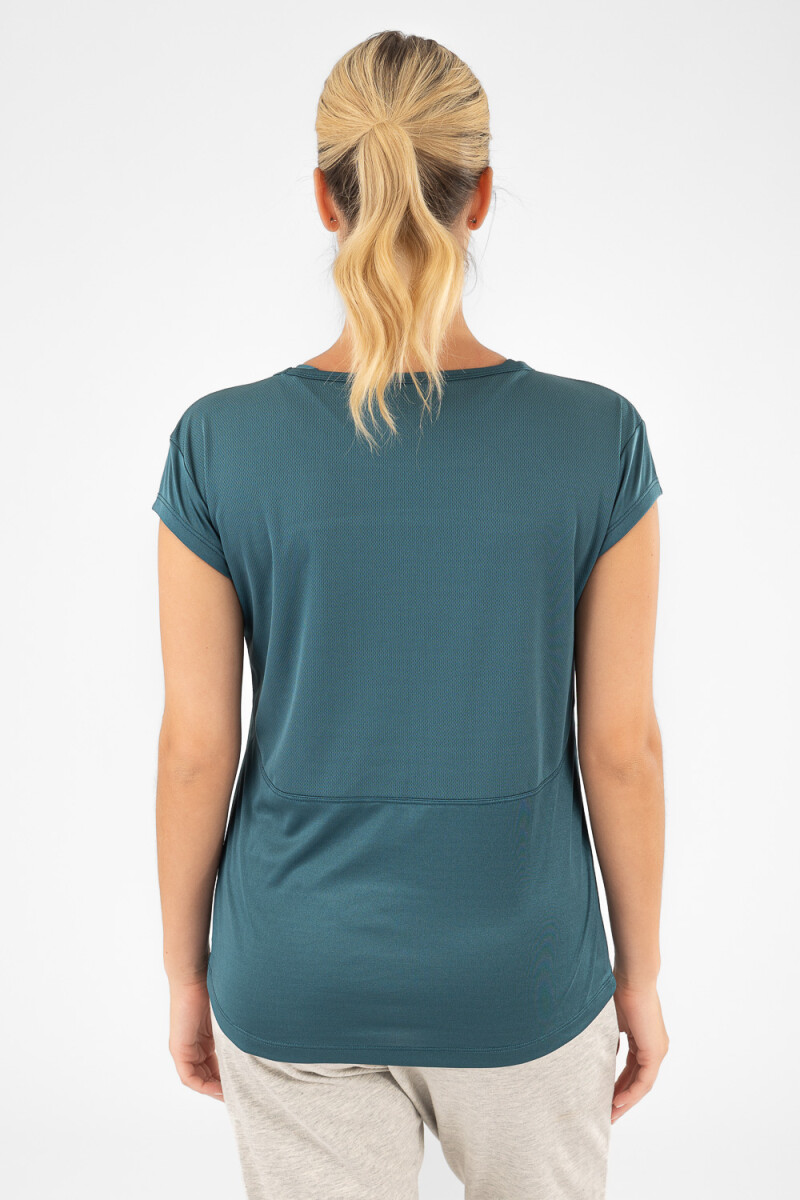 T-shirt piuma Verde petroleo