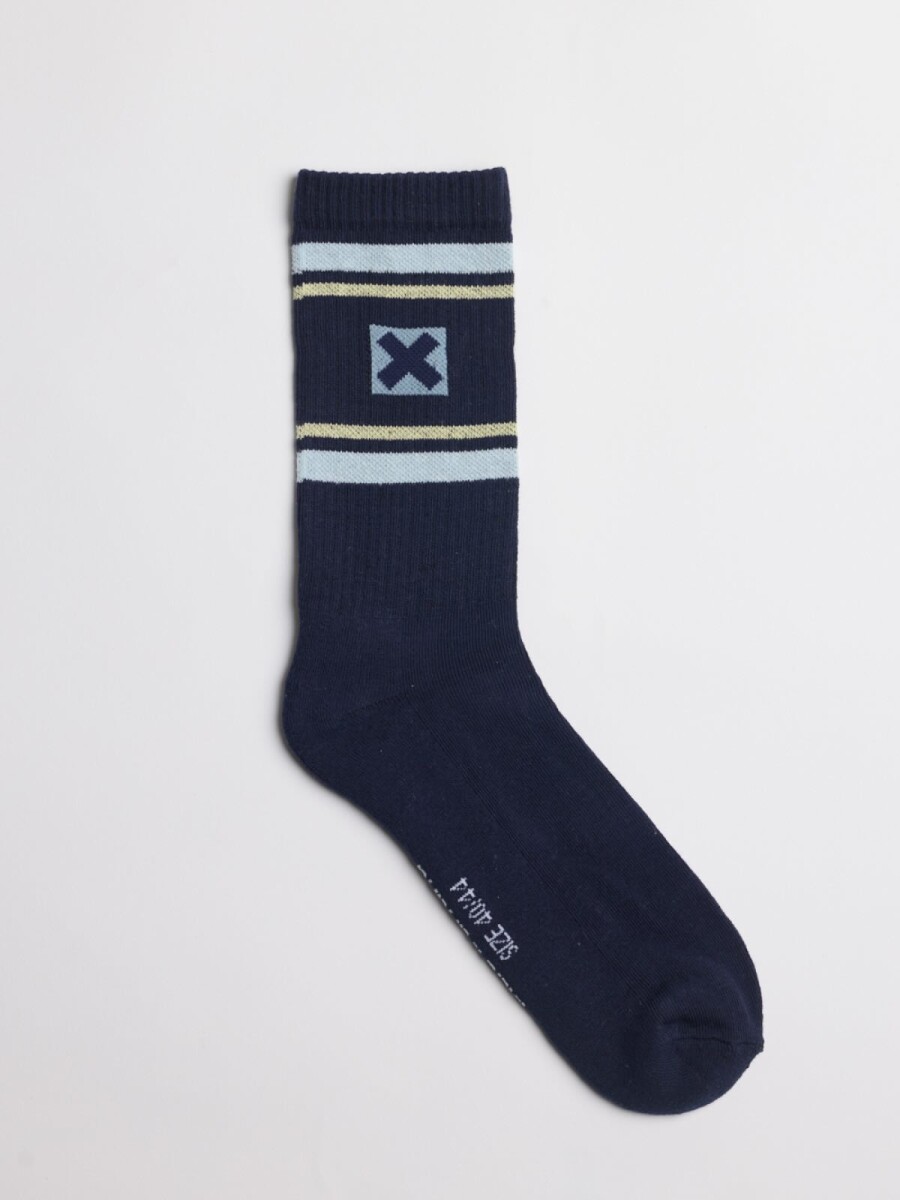 Medias Blue Banana - Navy Stripes 