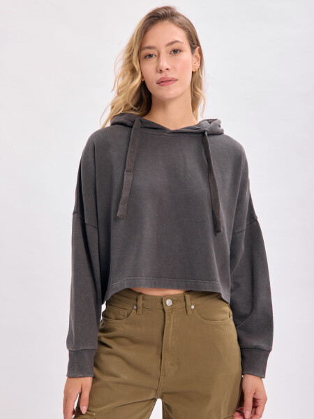 Canguro deportivo cropped Gris Oscuro
