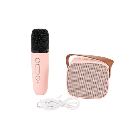 PARLANTE CON MICRÓFONO ROSADO INFANTIL PORTÁTIL PARLANTE CON MICRÓFONO ROSADO INFANTIL PORTÁTIL