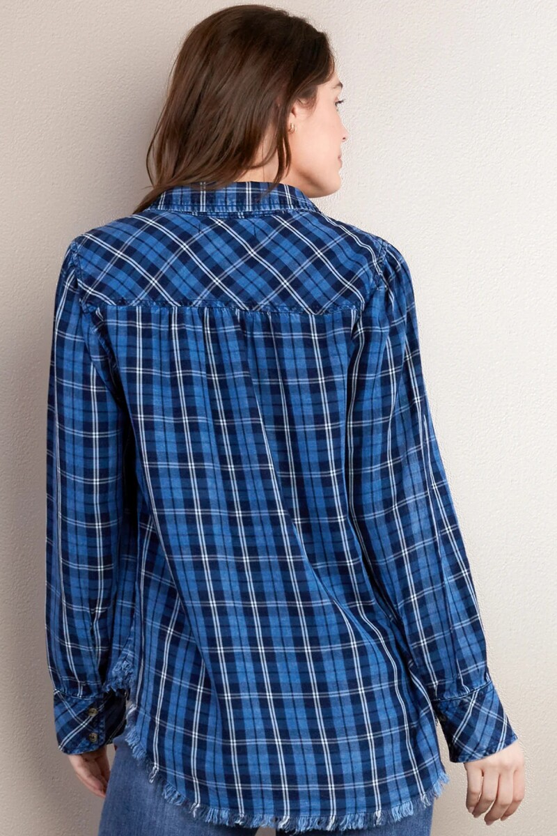 CAMISA IZZY PLEAT Azul