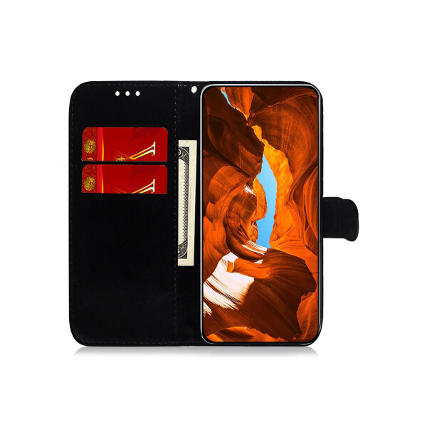 Flip cover Xiaomi Redmi A3 diseño floral tornasol negro Flip Cover Xiaomi Redmi A3 Diseño Floral Tornasol Negro
