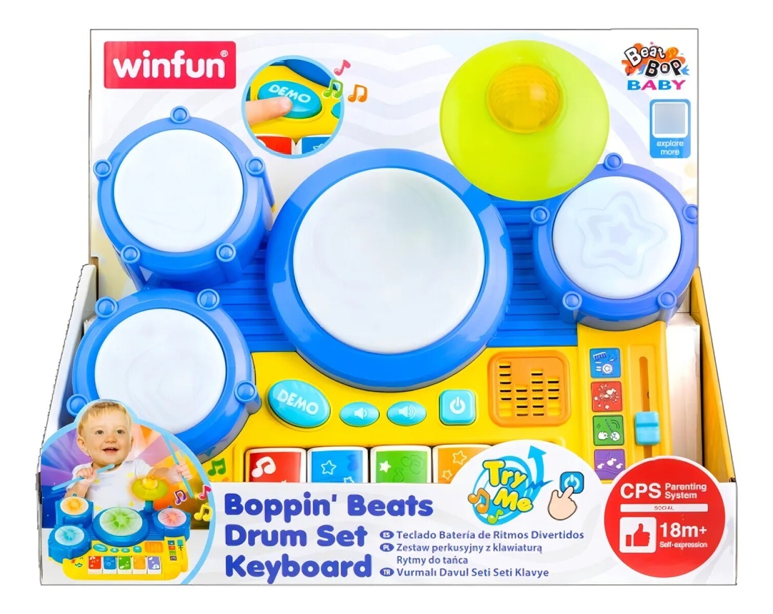 Batería Y Teclado Set Infantil C/ritmos Música Luces 