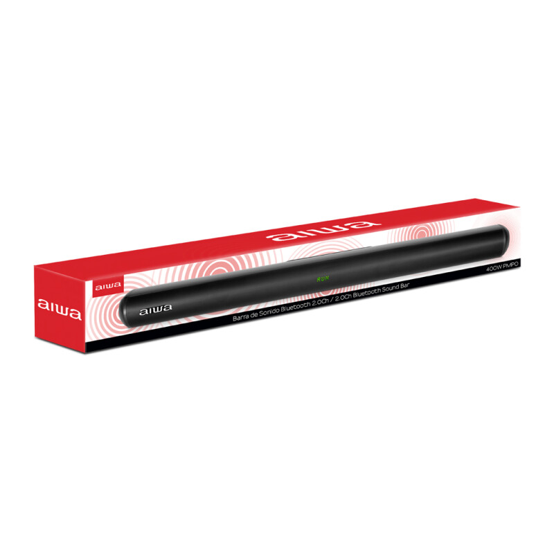 Barra de Sonido Bluetooth AIWA 2.0 Canales 50W RMS Sonido Envolvente| AW-SBH20 Barra de Sonido Bluetooth AIWA 2.0 Canales 50W RMS Sonido Envolvente| AW-SBH20