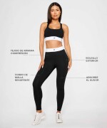 Leggings On-The-Go Power Hold High-Waisted Mujer Black/Classic White