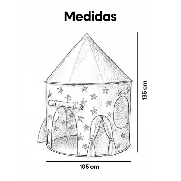 Carpa Casita Infantil IMBACK IBK-CAR004 | Cohete Nave Espacial para Niños, Plegable y Fácil de Armar Rosa Carpa Casita Infantil IMBACK IBK-CAR004 | Cohete Nave Espacial para Niños, Plegable y Fácil de Armar Rosa