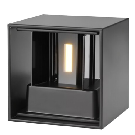 ARTEFACTO EXTERIOR CORSE PARA ADOSAR EN PARED BIDIRECCIONAL 6W Aplique LED Exterior Corse Bidireccional 6W Negro