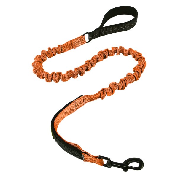 Correa Paseo Perro Elástico Doble Agarre Anti tirones 180cm Variante Color Naranja