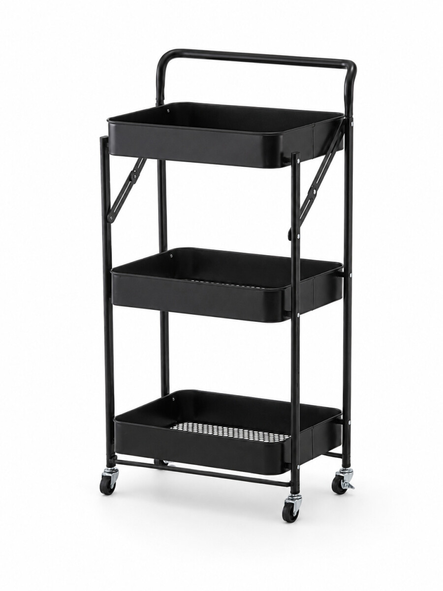 CARRO ORGANIZADOR 3 NIVELES - NEGRO. 