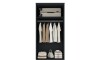 Ropero Americano PLUS 2 puertas + 2 Cajones - 100%MDF Grafito