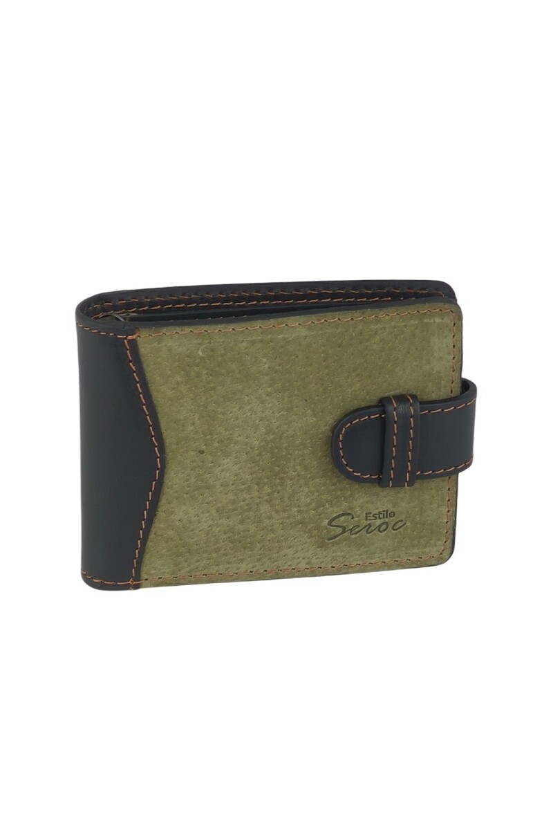 Billetera de cuero verde