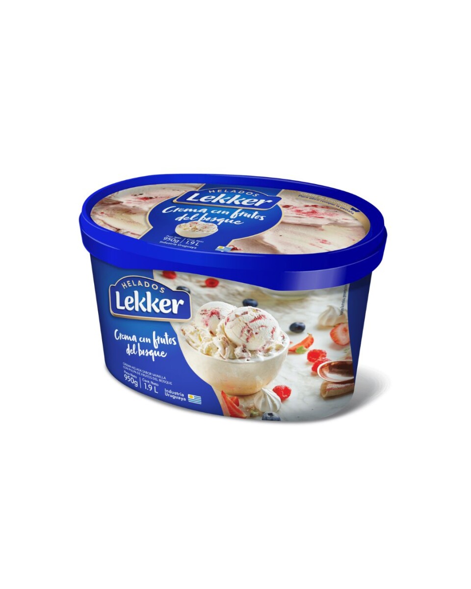 HELADO LEKKER 1.9LT CREMA DE FRUTOS DEL BOSQUE 