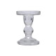 Candelabro vidrio D8.5/H11.5CM TRANSPARENTE