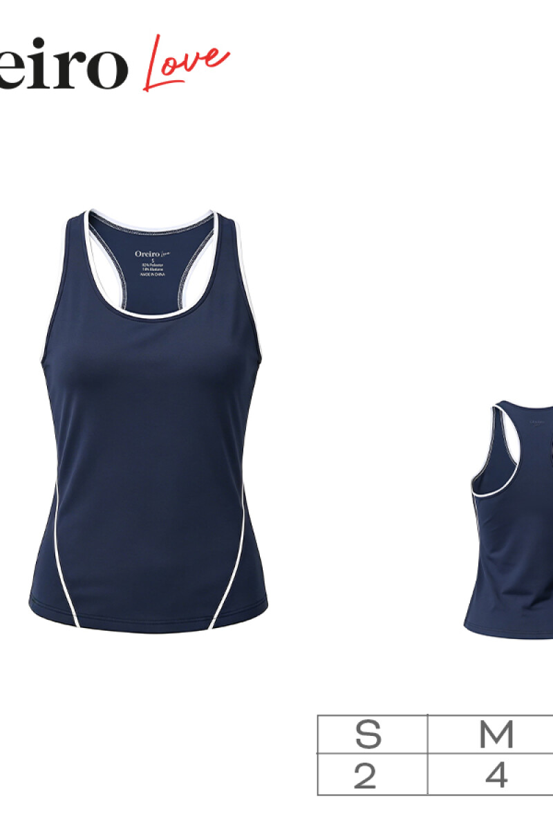 Musculosa Deportiva Oreiro Azul