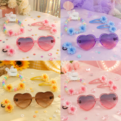 Set de Lentes Corazon con Accesorios Set de Lentes Corazon con Accesorios