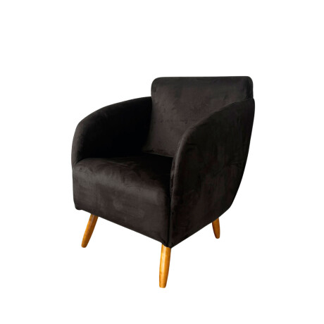 Sillón poltrona Lumax Kira nórdico 1 cuerpo de tela Negro