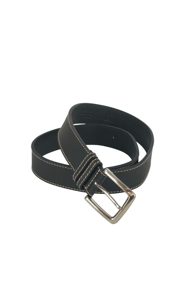 Cinto dama c/forro de 35mm doble pasador Negro