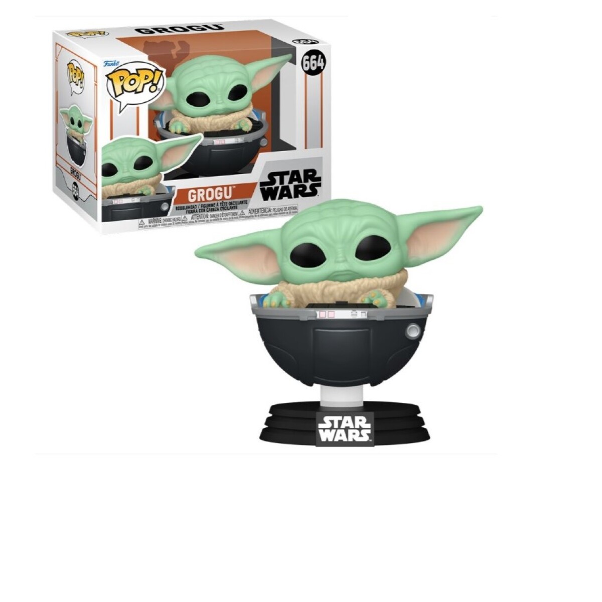 Figura Funko Pop Star Wars The Mandalorian Grogu Con Prama 