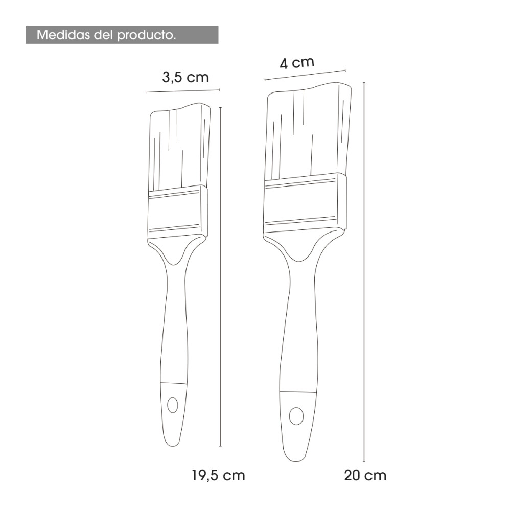 Set Kit 2 Pinceles Brocha Para Pintura De Látex Y Agua Set Kit 2 Pinceles Brocha Para Pintura De Látex Y Agua
