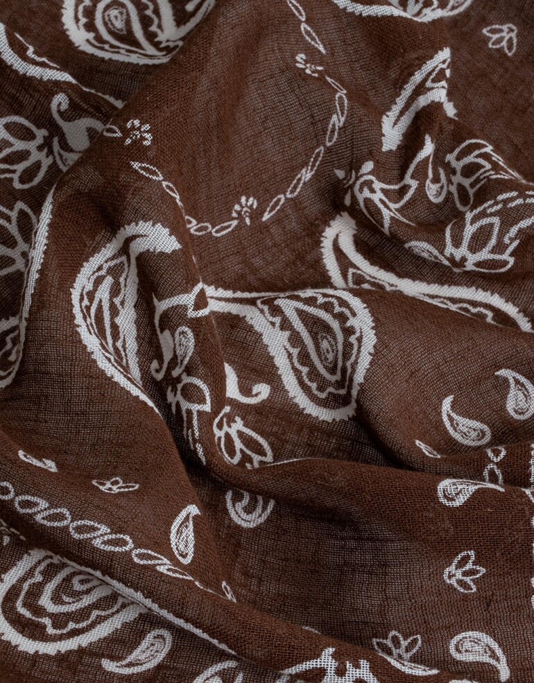 Pashminas Pashmina Paisley - Marron Oscuro