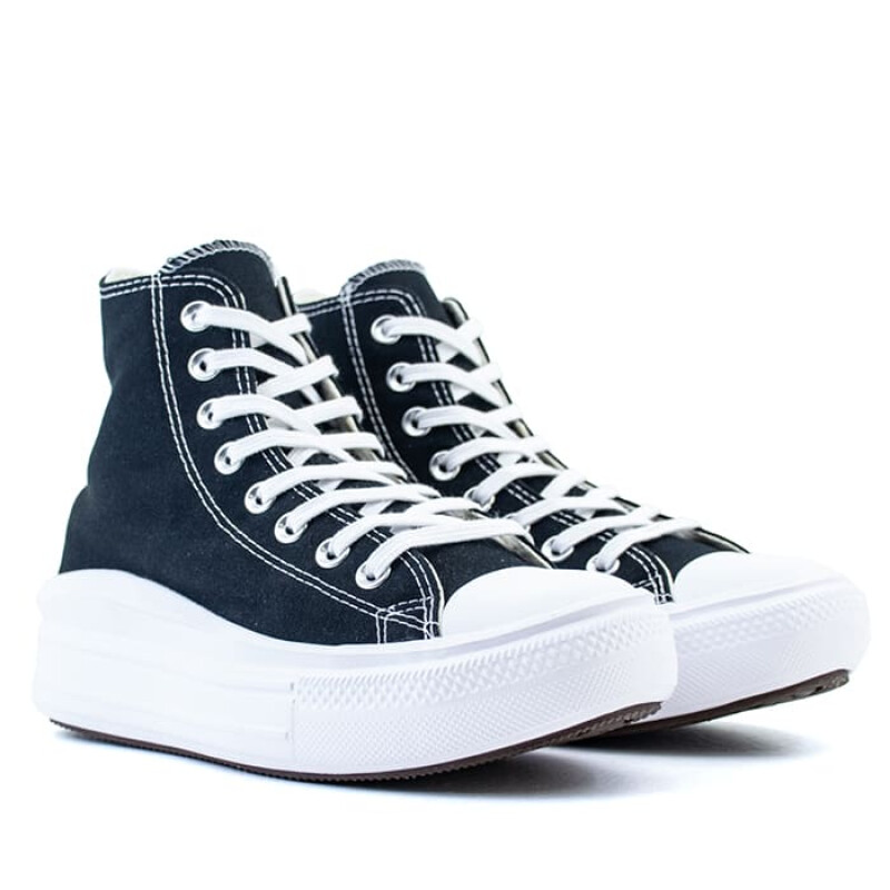 Championes Converse Chuck Taylor Move Hi de Mujer - 571758C Negro-blanco