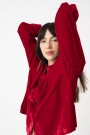 Camisa con bolsillos delantero Rojo