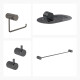 SET DE ACCESORIOS BAÑO METAL SIGNATURE GRAFITO GUNMETAL GRAFITO-GUNMETAL