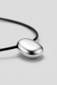 COLGANTE OVAL METAL PLATA