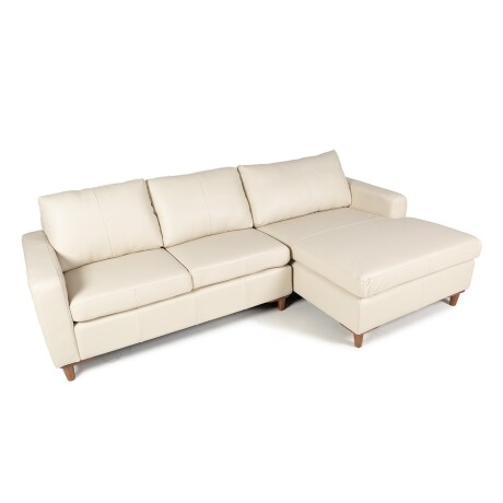 Rinconera Sevilha - Cuero Natural - Chaise Derecho 1000 (Off White)
