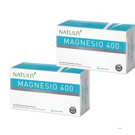 2x1 Magnesio 400gs 30caps NATULIV 2x1 Magnesio 400gs 30caps NATULIV