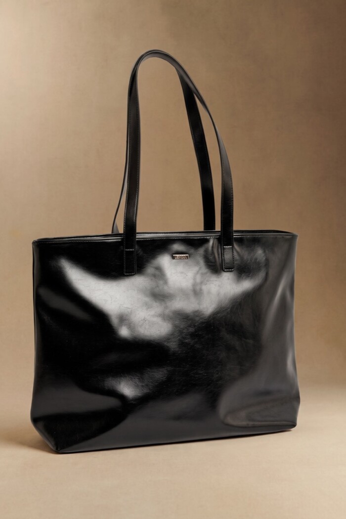 Travel Bag Cuero Vegano Negro