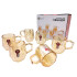 Taza de vidrio ámbar hexagonal Taza De Vidrio ámbar Hexagonal