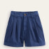 Short de lino Azul