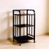 Rack 3 Estantes Metal Rueditas Mueble Organizador Estanteria Variante Color Negro
