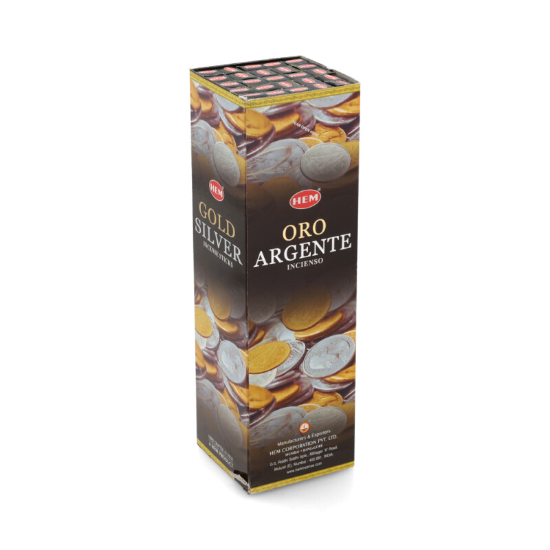 INCIENSO HEM CAJA DE CARBÓN X25 Plata Y Oro