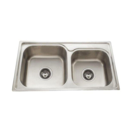 PILETA DE COCINA PILETA Y MEDIA ACERO INOX PULIDO 73X39X20 000