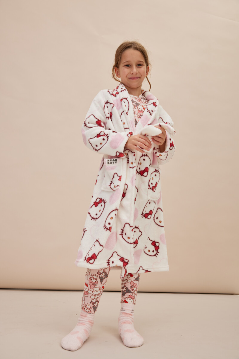 Bata hello kitty coral fleece - Rosado 
